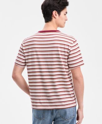 Men's Short-Sleeve Cotton Ombr&eacute; Stripe T-Shirt, Macy's Exclusive 