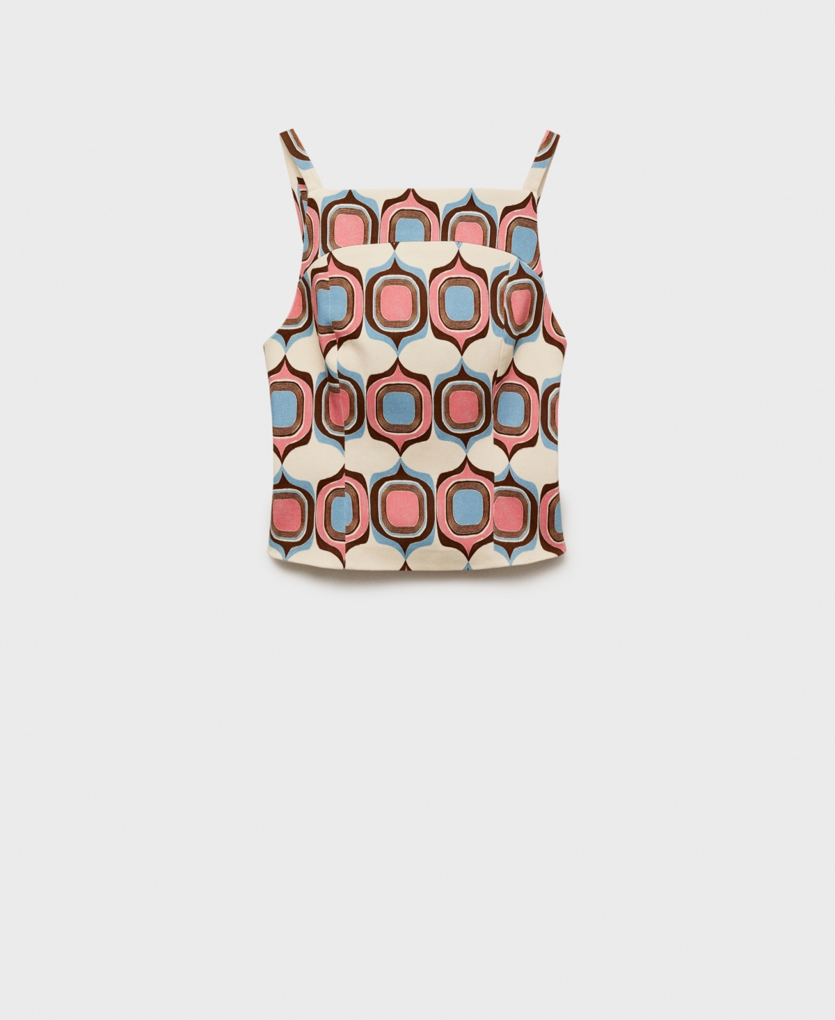 Mango Jane Sleeveless Print Top In Multi