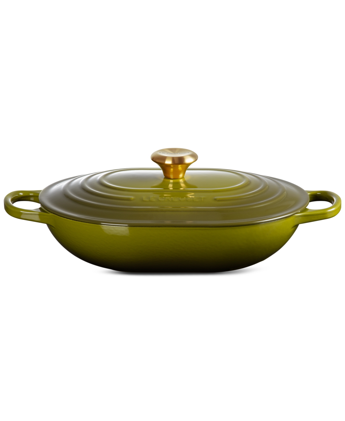 Le Creuset Enameled Cast Iron Signature 3.75-quart Oblong Dutch Oven With Lid In Green