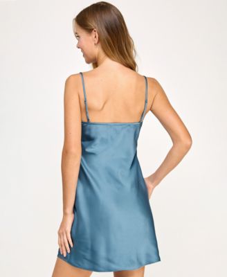 Juniors' Front Slit Skirt Short Dress