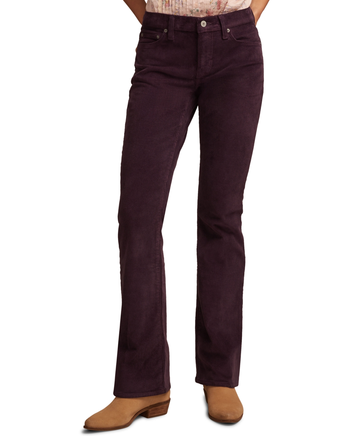 Lucky Brand Women'sâ Mr. Sweet Boot Cord Jeans In Burgundy