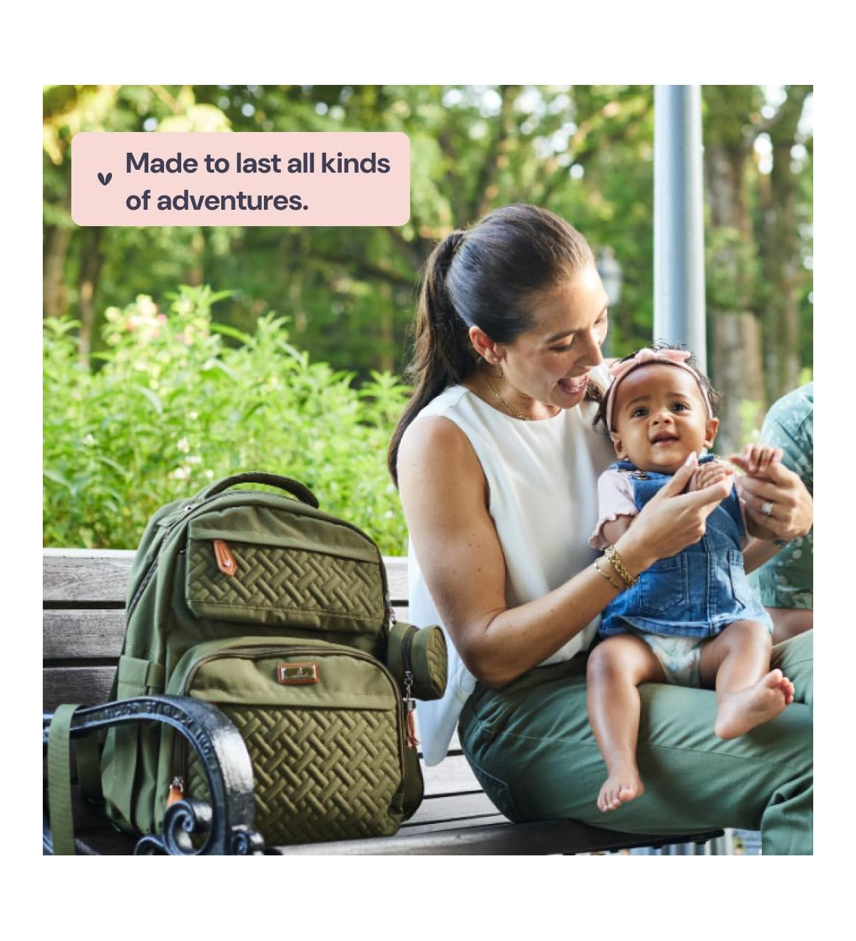 BabbleRoo Kids Diaper Bag Backpack Versatile Travel Mummy with Changing Pad & Accessories, Light Gray