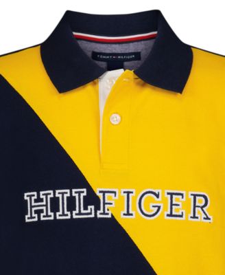 Toddler and Little Boys' Diagonal Color Block Polo Shirt