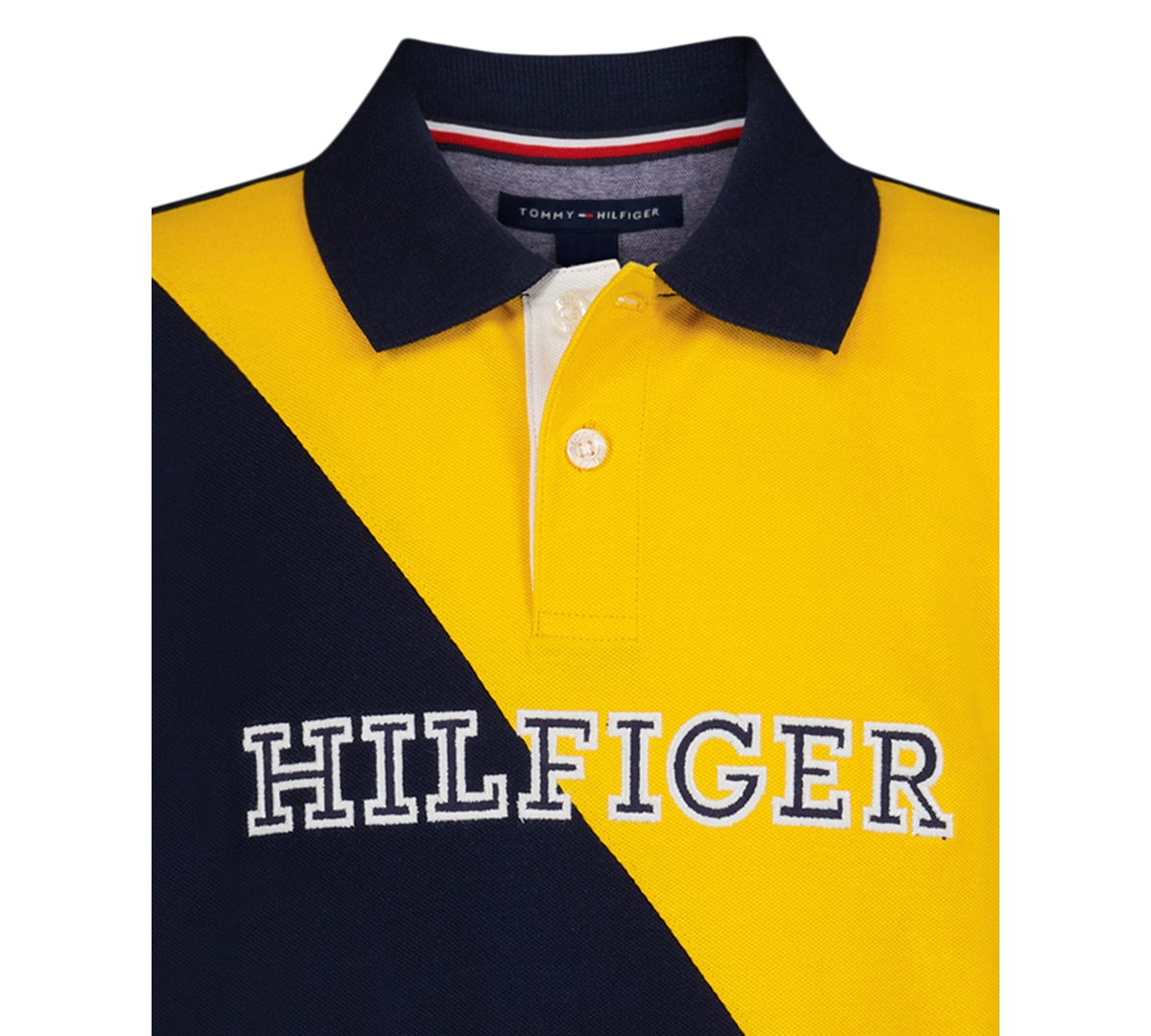 Tommy Hilfiger Big Boys S-xl Diagonal Pieced Polo Shirt In Multi