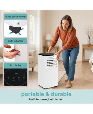 Single Duct Portable Air Conditioner and Heater - 8000 BTU Cooling Capacity (ASHRAE) (White and Black)