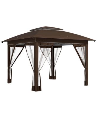 12' x 12' Pop Up Canopy with Mesh Sidewall Netting,