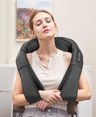 Shiatsu Neck and Shoulder Massager with Heat, 8 Deep-Kneading Nodes