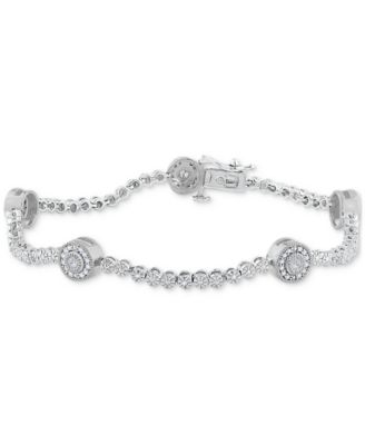 Macy's - Diamond Circle Bracelet in Sterling Silver (1/2 ct. t.w.)