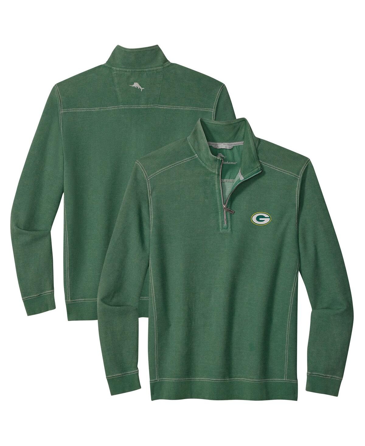Tommy Bahama Men's Green Green Bay Packers Sport Tobago Half-zip Jacket In Green