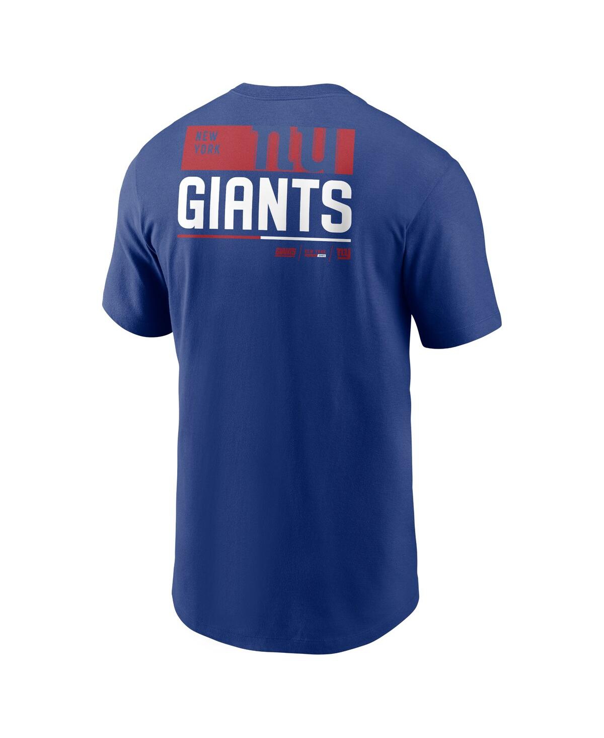Nike Men's Royal New York Giants Team Incline T-shirt In Blue