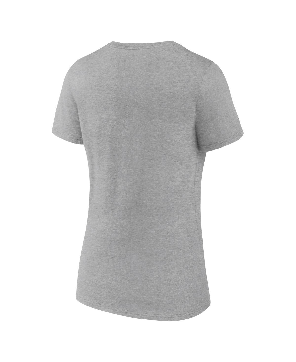 Fanatics Women's Heather Gray Maryland Terrapins Campus V-neck T-shirt In Gray