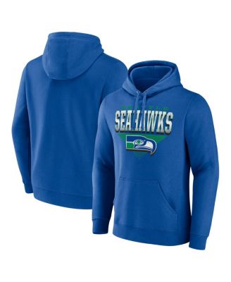 Fanatics - Men's Royal Seattle Seahawks Geometric Chrome Pullover Hoodie