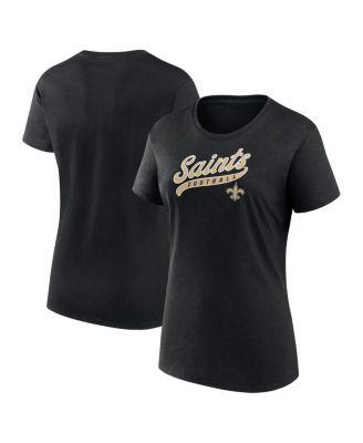 Fanatics - Women's Black New Orleans Saints Start to Finish T-Shirt