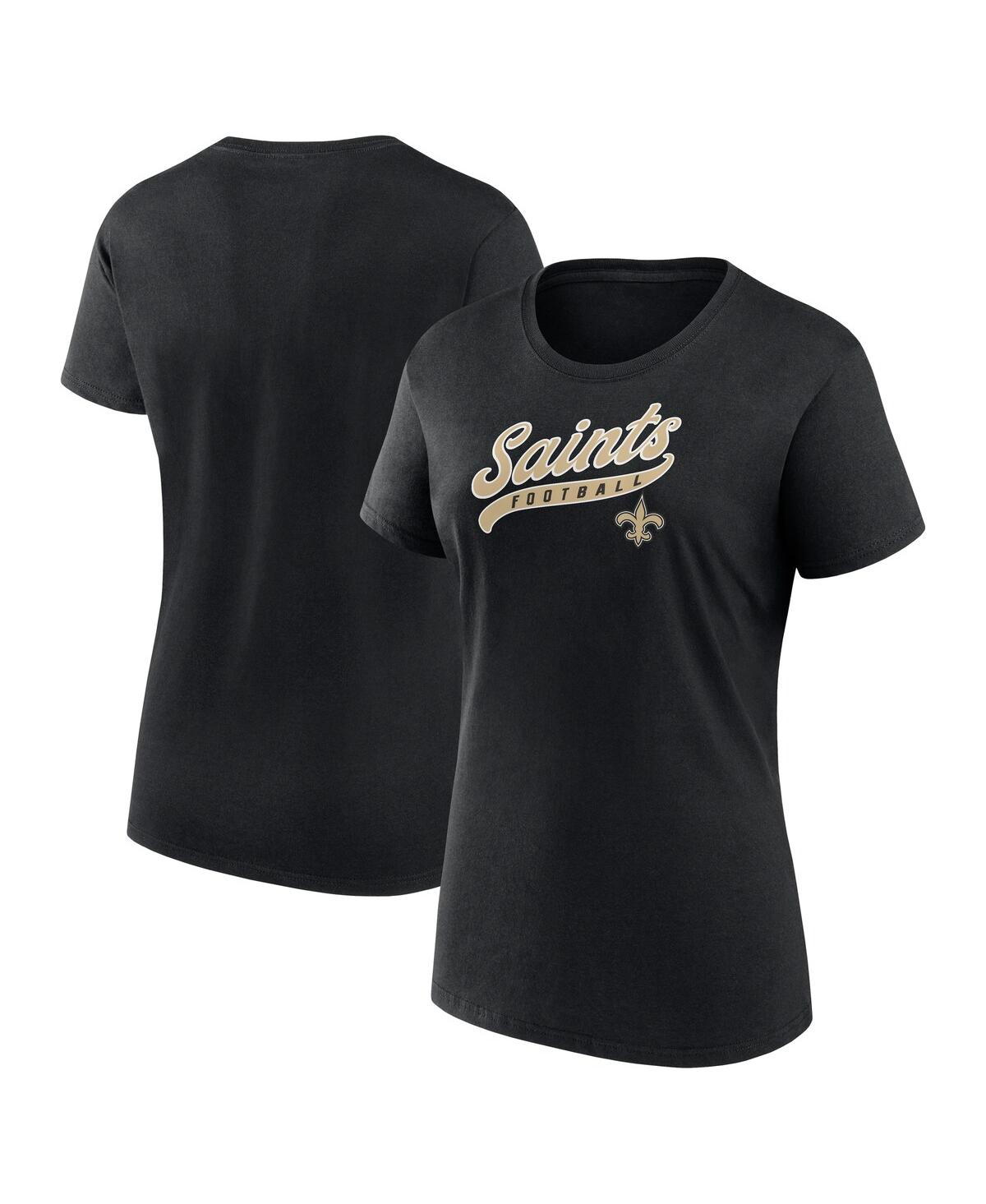 Fanatics Women's Black New Orleans Saints Start To Finish T-shirt