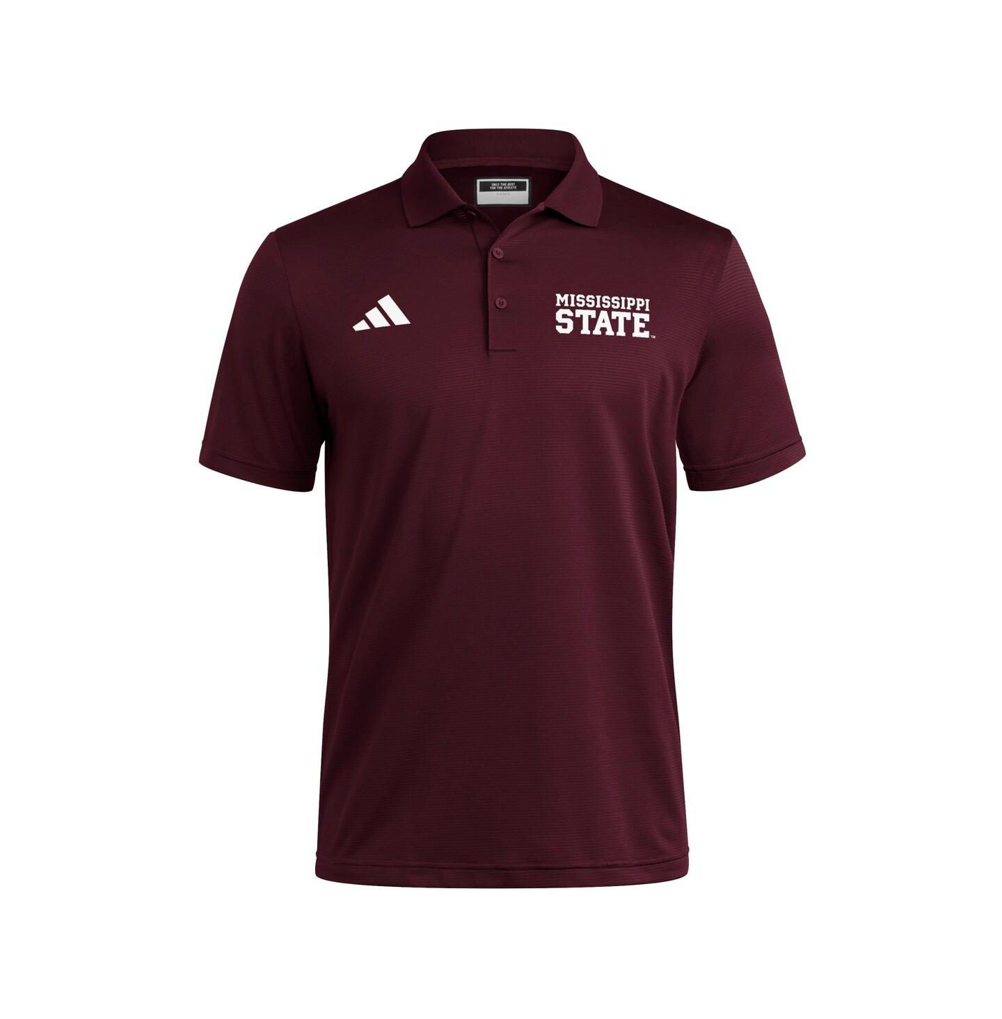 Мужское поло adidas Maroon Mississippi State Bulldogs Ultimate 365 Ottoman Polo Shirt — фото 2