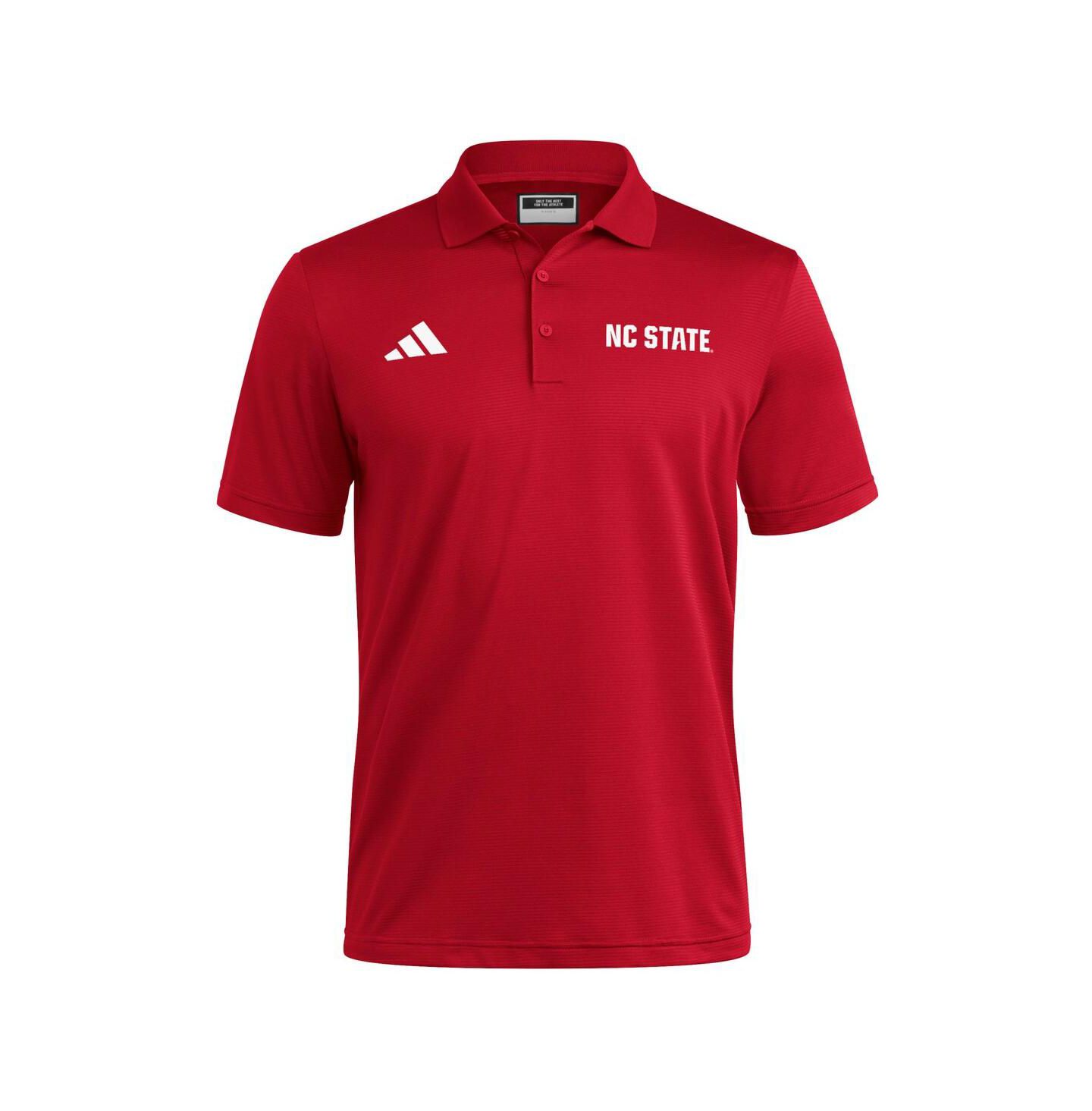 Мужское поло adidas Red NC State Wolfpack Ultimate 365 Ottoman Polo Shirt — фото 3