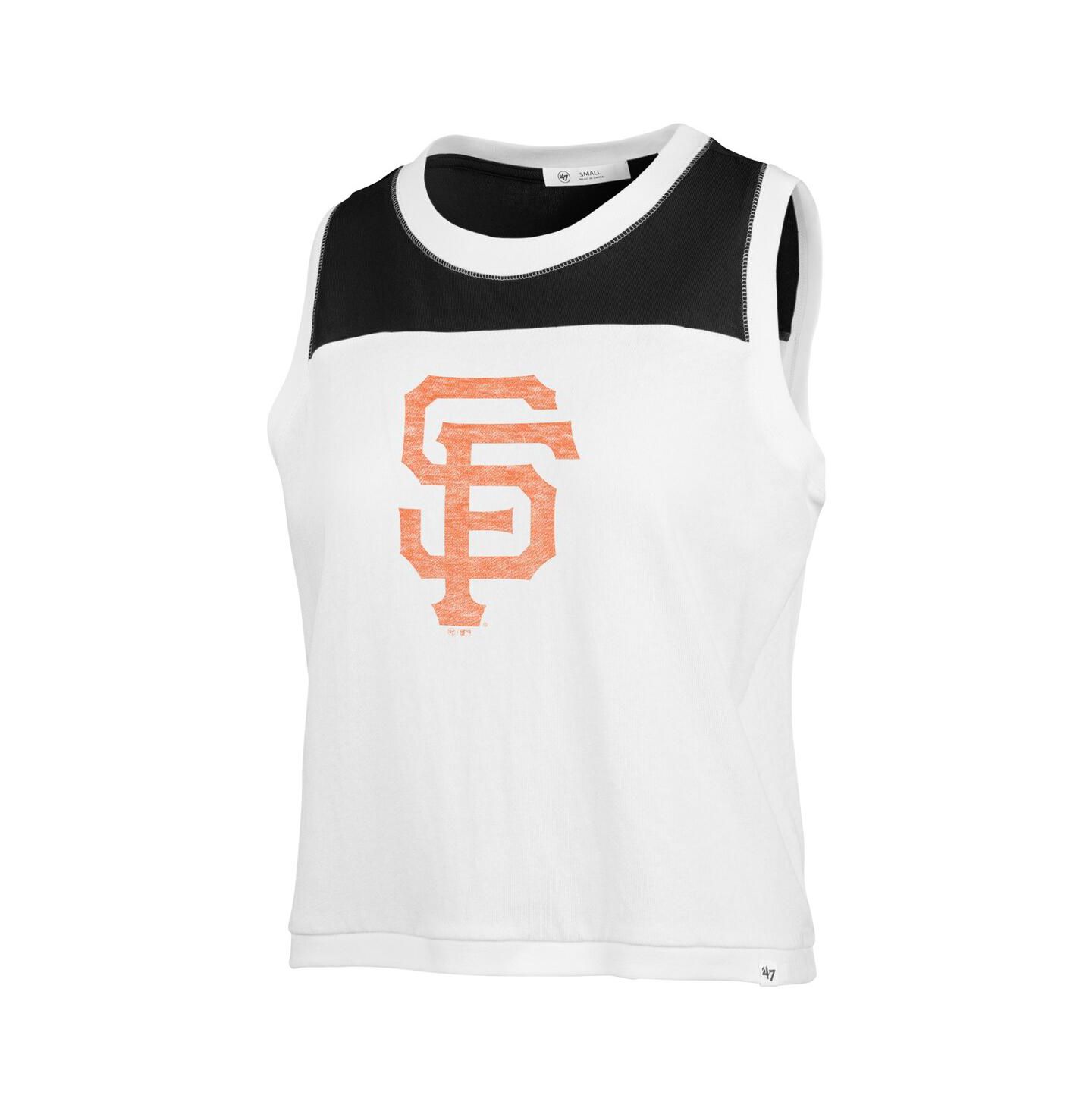 Женский топ '47 Brand White San Francisco Giants Premier Zoey Waist Length — фото 2