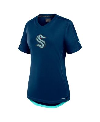 Women's Deep Sea Blue Seattle Kraken Authentic Pro Rink T-Shirt