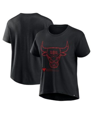 Fanatics - Women's Black Chicago Bulls Hand Check T-Shirt