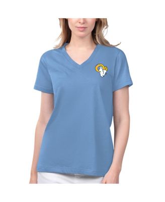 Women's Blue Los Angeles Rams Game Time V-Neck T-Shirt