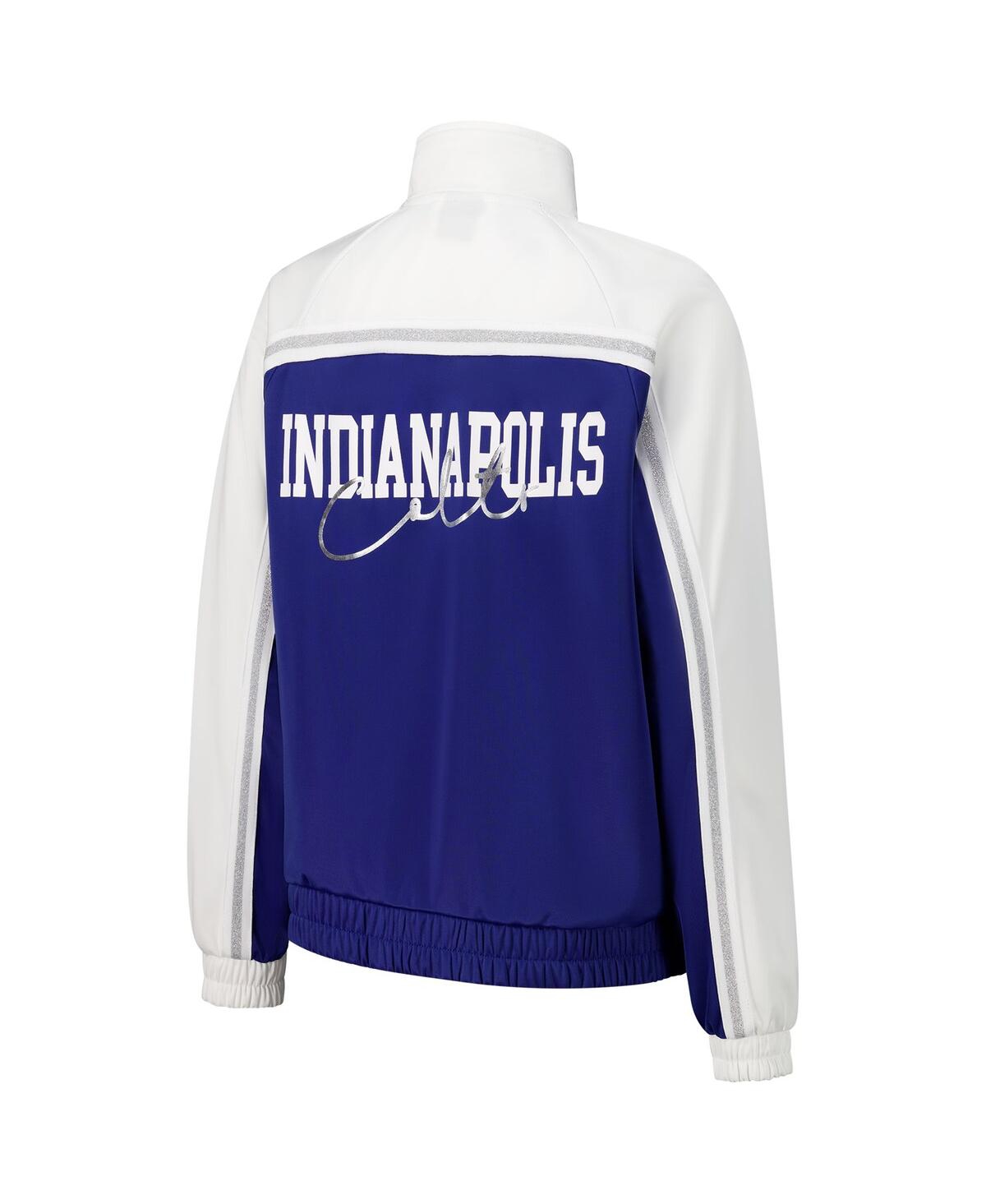 G-iii 4her By Carl Banks Women's Royal Indianapolis Colts Post Game Full-zip Track Jacket In Blue
