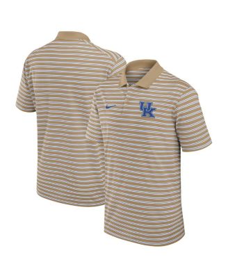 Nike - Men's Tan Kentucky Wildcats Athletic Prep Striped Performance Polo