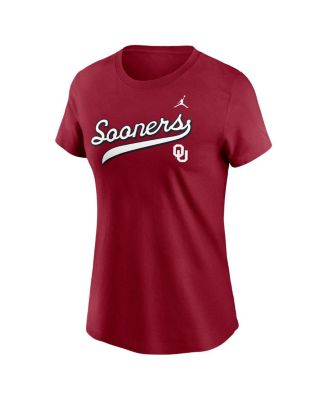 Women's Crimson Oklahoma Sooners Local Script T-Shirt