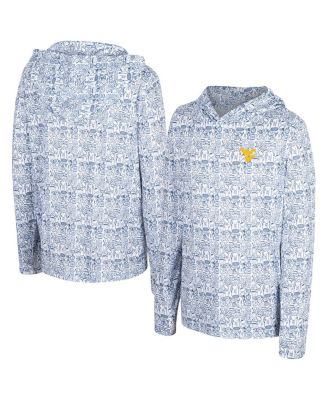 Colosseum - Big Boys and Girls Navy West Virginia Mountaineers All-Over Print Hoodie