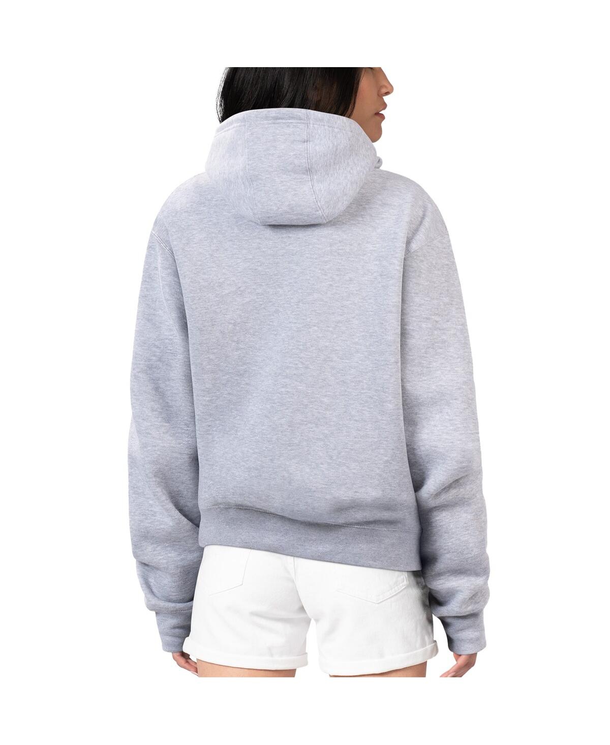 G-iii 4her By Carl Banks Women's Heather Gray Philadelphia Phillies Flowers Graphic Pullover Hoodie In Gray
