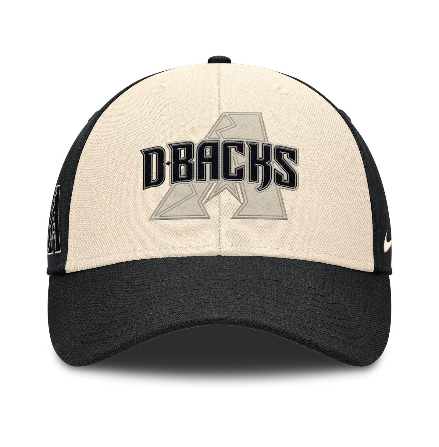 Мужская кепка Nike Black/Natural Arizona Diamondbacks Statement Club Performance Adjustable Hat — фото 4