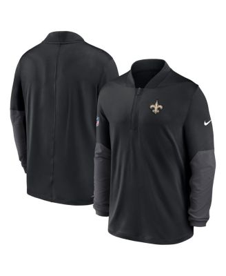 Men's Black New Orleans Saints Sideline Feel the Pressure Performance Half-Zip Pullover