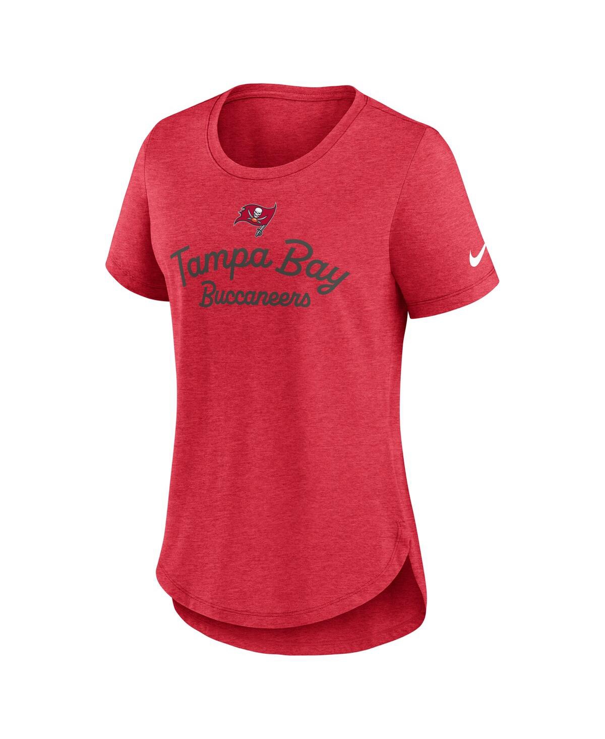 Nike Women's Red Tampa Bay Buccaneers Script Tri-Blend T-Shirt