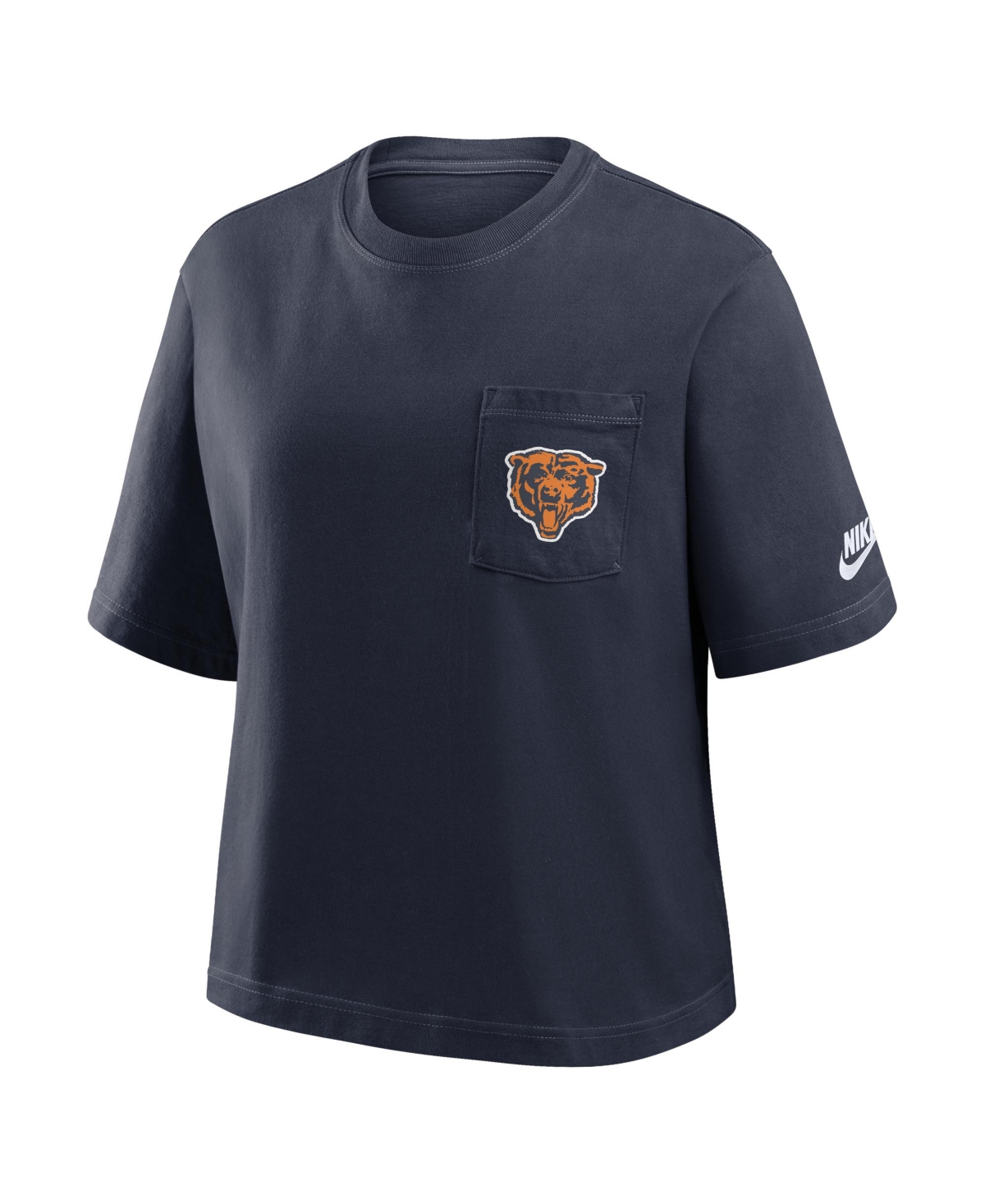 Nike Navy Chicago Bears Rewind Pocket Boxy T-shirt In Blue