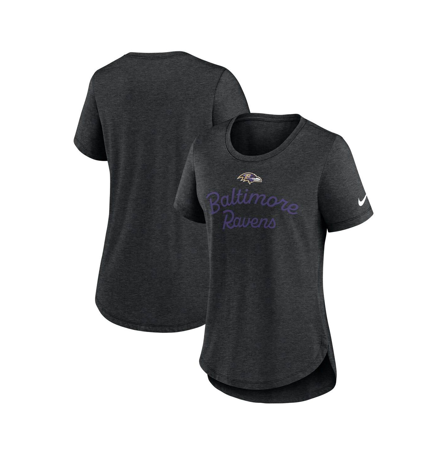 Женская футболка Nike Black Baltimore Ravens Script Tri-Blend — фото 1