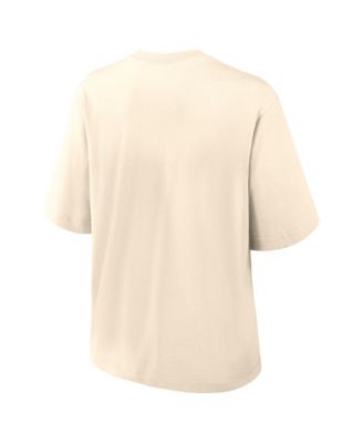 Women's Cream Ohio State Buckeyes Established Tag Boxy T-Shirt