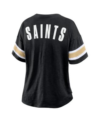 Women's Black New Orleans Saints Redzone Curl Route T-Shirt