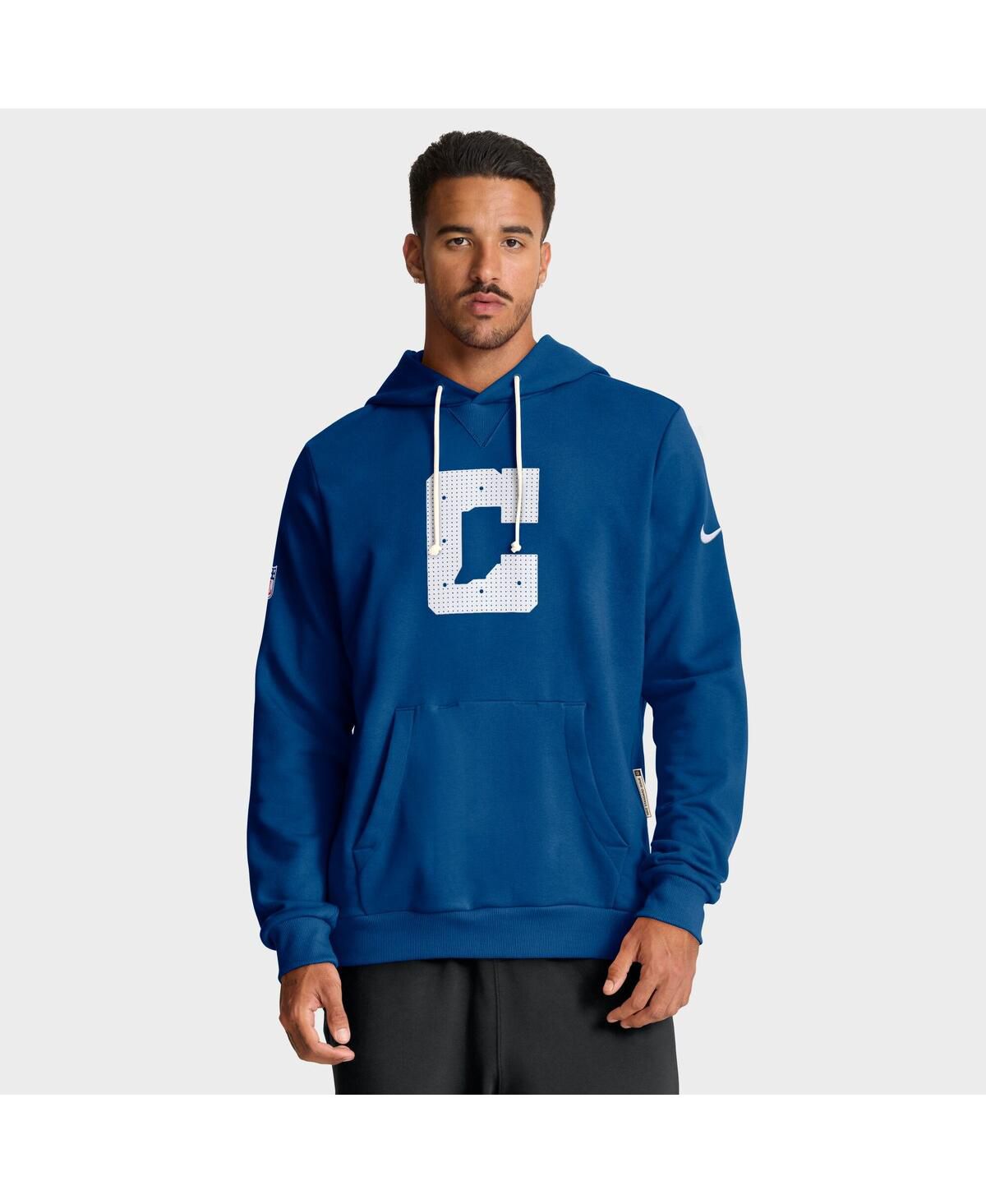 Мужская толстовка с капюшоном Royal Indianapolis Colts Sideline Standard Issue Initial Home Dri-FIT