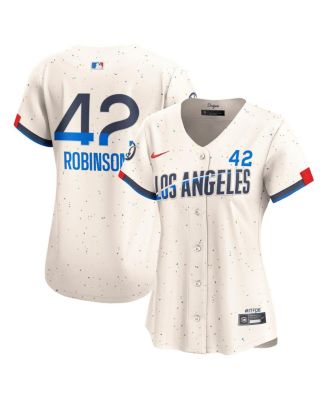 Nike - Women's Jackie Robinson Cream Los Angeles Dodgers City Connect Retired Limited Jersey