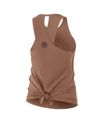 Women's Brown Cleveland Browns Glory Crisscross Performance Tank Top