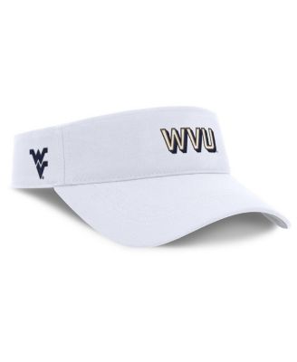 Men's White West Virginia Mountaineers 2025 On-Field Gameday Performance Ace Adjustable Visor Hat