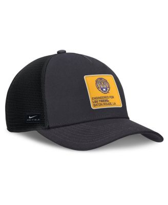 Men's Anthracite/Black LSU Tigers 2025 On-Field Rise Engineered Trucker Adjustable Hat