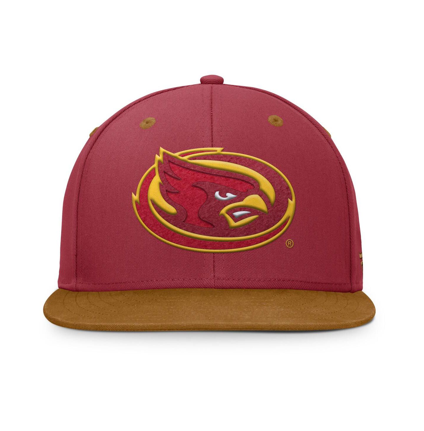 Мужская кепка Fanatics Cardinal/Brown Iowa State Cyclones NoBo Fitted Hat — фото 4