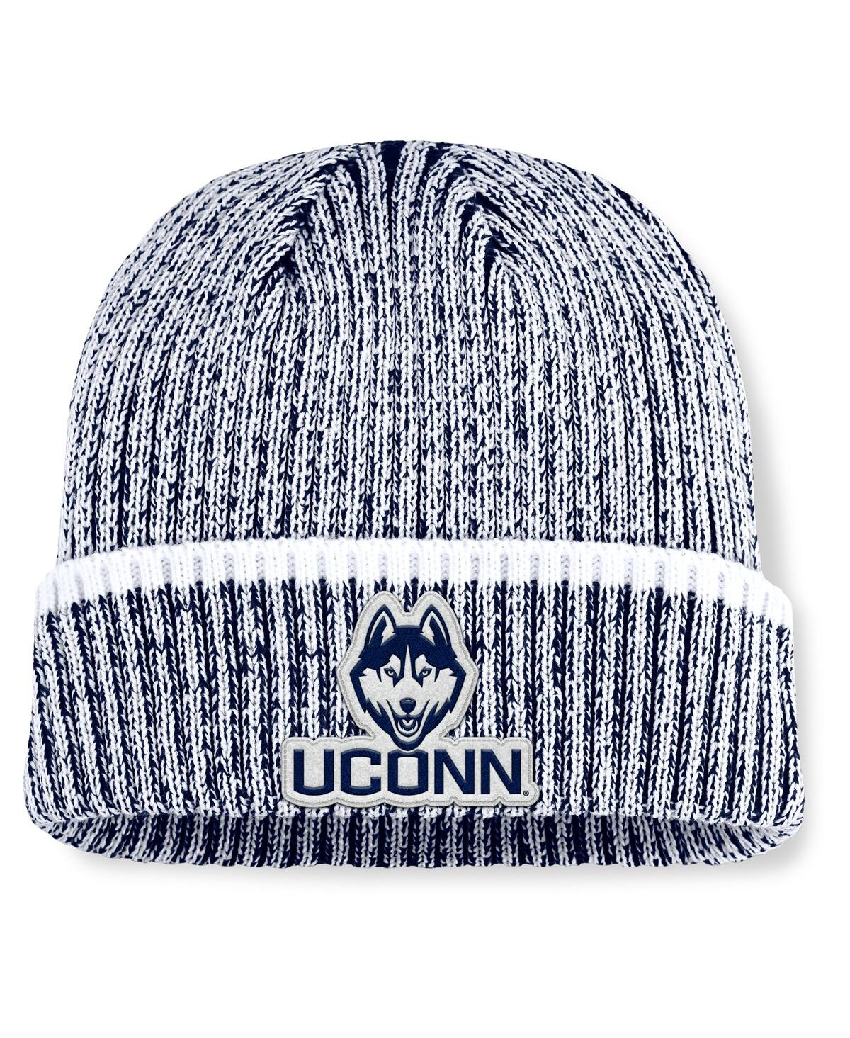 Fanatics Men's Navy/White UConn Huskies Haze Cuffed Knit Hat