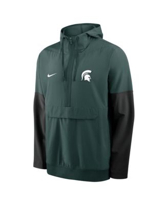Men's Green Michigan State Spartans Anorak Half-Zip Hoodie Jacket
