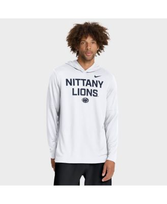 Nike - Men's White Penn State Nittany Lions 2025 Sideline Performance Long Sleeve Hoodie T-Shirt