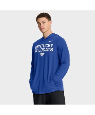 Nike - Men's Royal Kentucky Wildcats 2025 Sideline Performance Long Sleeve Hoodie T-Shirt