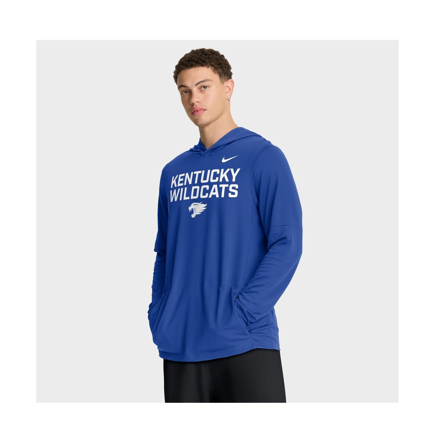 Мужское худи Nike Royal Kentucky Wildcats 2025 Sideline Performance Long Sleeve T-Shirt — фото 1