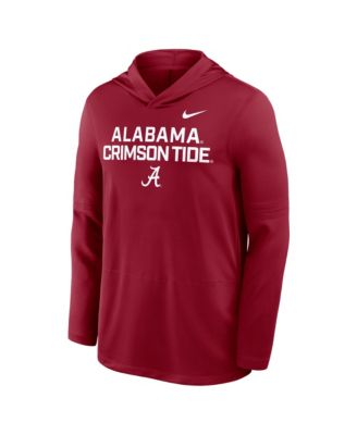 Men's Crimson Alabama Crimson Tide 2025 Sideline Performance Long Sleeve Hoodie T-Shirt