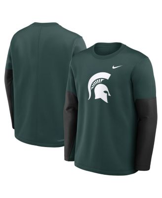 Men's Green Michigan State Spartans 2025 Sideline Coach Performance Long Sleeve T-Shirt