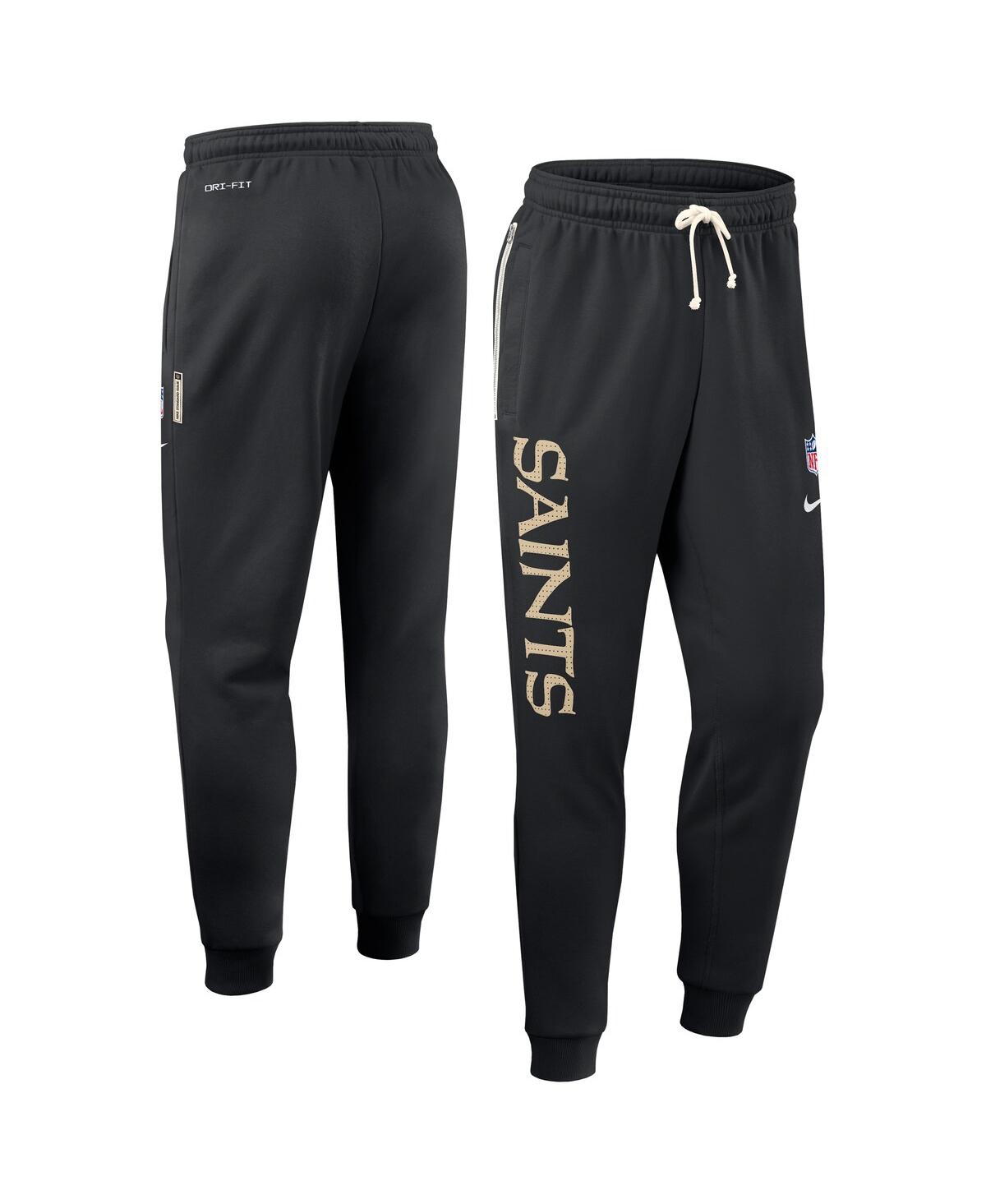 Nike Black New Orleans Saints Sideline Standard Issue Ground Game Dri-fit Taper Pants In Black